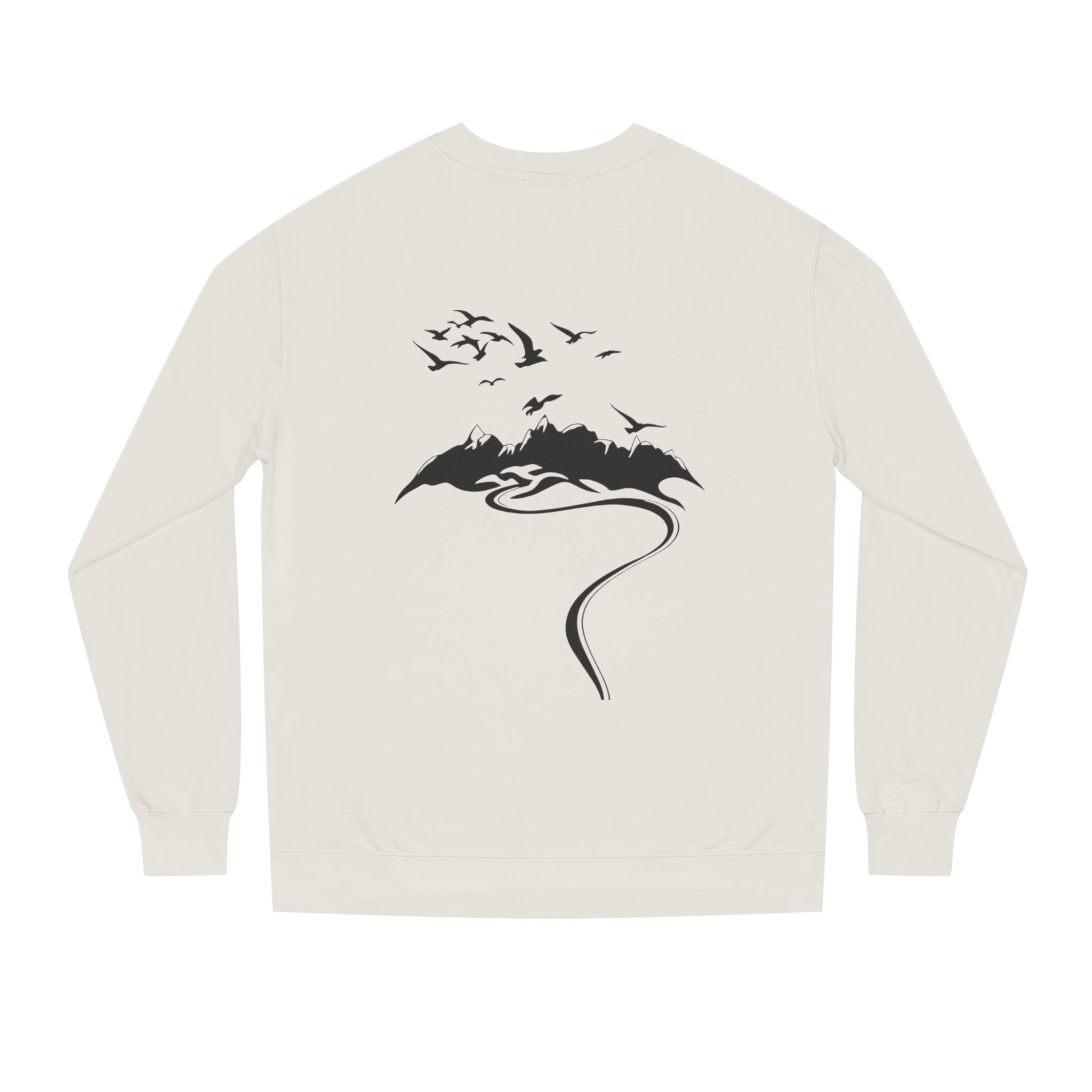 Scripture Crewneck Sweatshirt — Isaiah 40:31 / Zechariah 4:7 Mountain & Birds Design