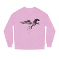Pegasus Winged Horse Crewneck Sweatshirt — Script Quote Back Design