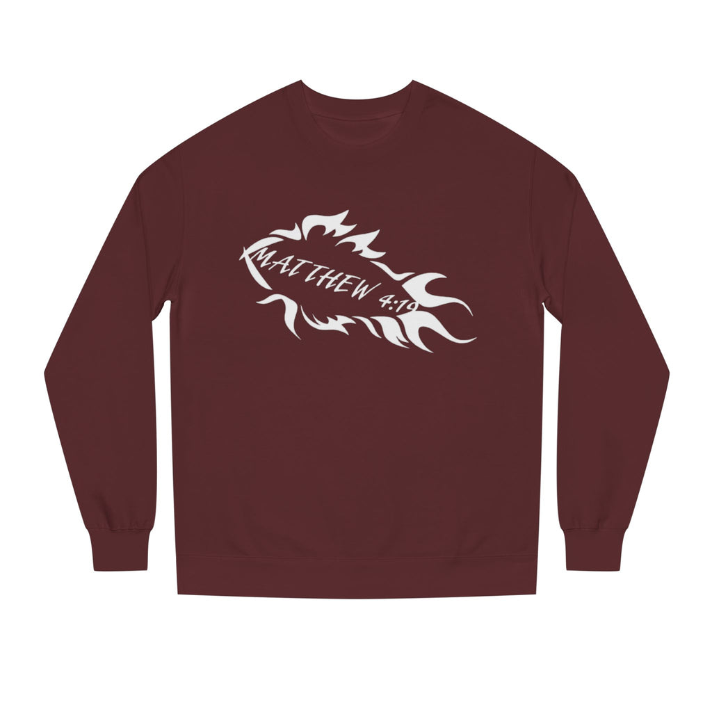 Fish Outline Crewneck Sweatshirt — Minimal Angler Graphic