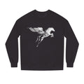 Pegasus Crewneck Sweatshirt — Subtle Winged Horse Graphic