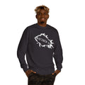 Fish Outline Crewneck Sweatshirt — Minimal Angler Graphic